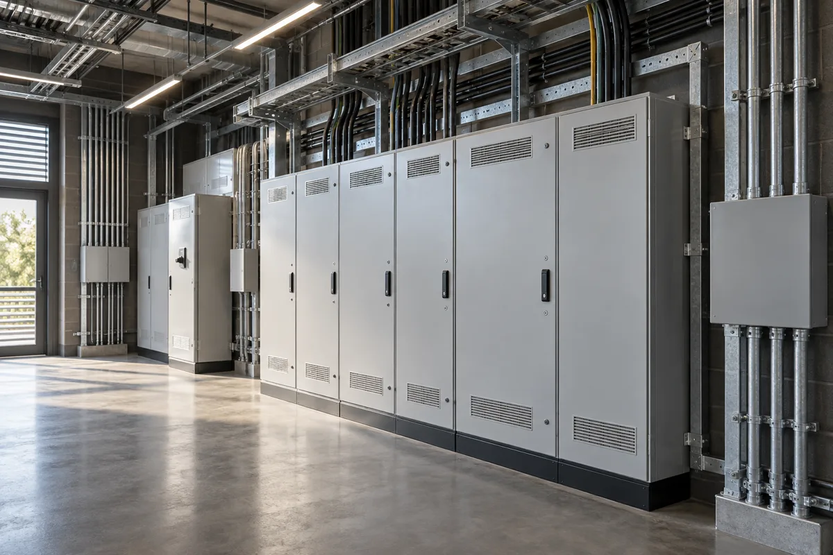 Illustration of commercial electrical distribution equipment